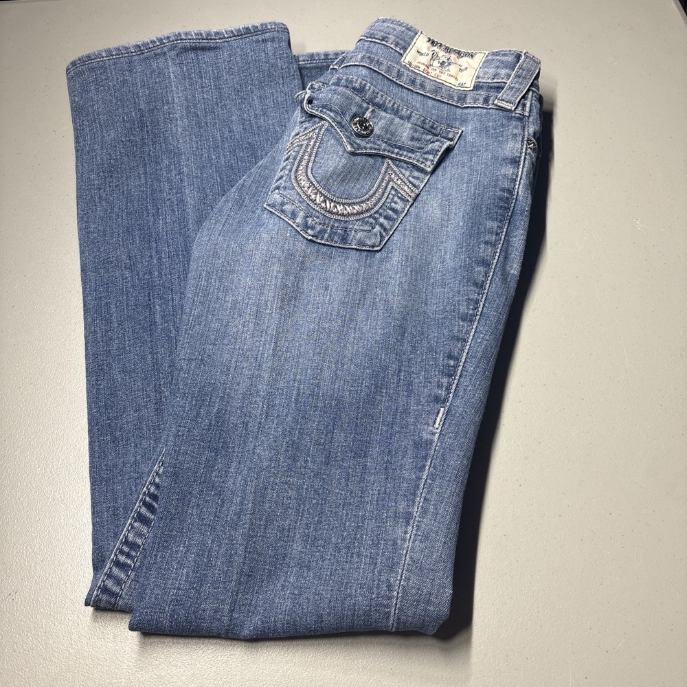 Vintage True Religion Women's Boot Cut Jeans Made In USA Size 30 Great Fade